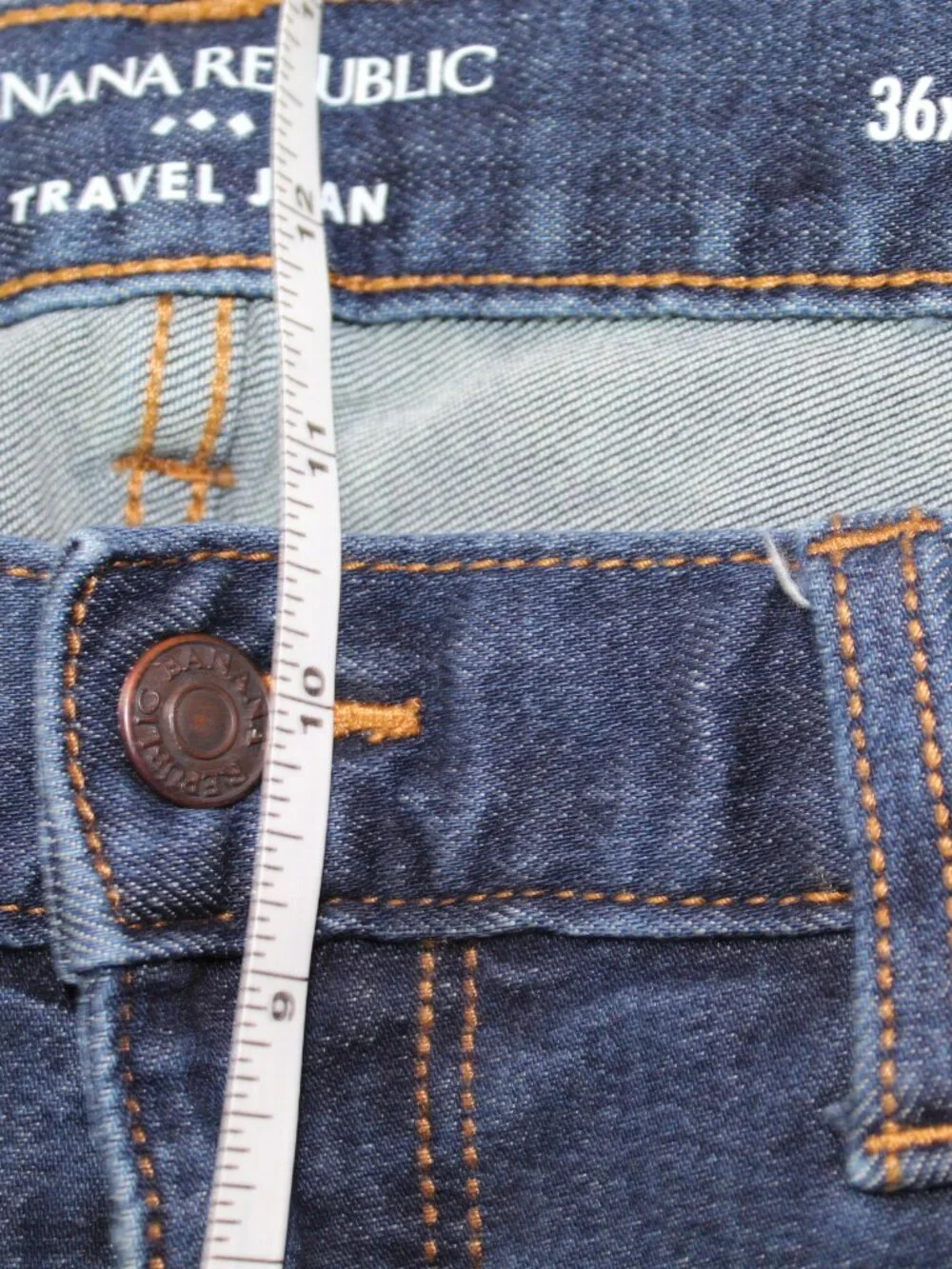 Banana Republic Traveler Jean 36x30* Slim Fit Mens Denim Pant Blue Dark Wash